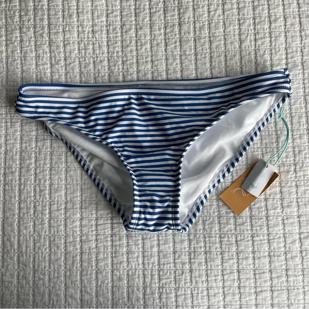 Blue & White Bikini Bottoms